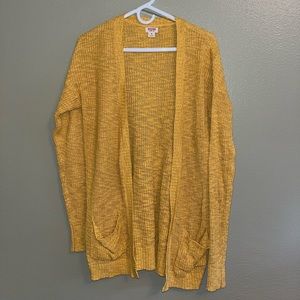 Yellow Cardigan Sweater